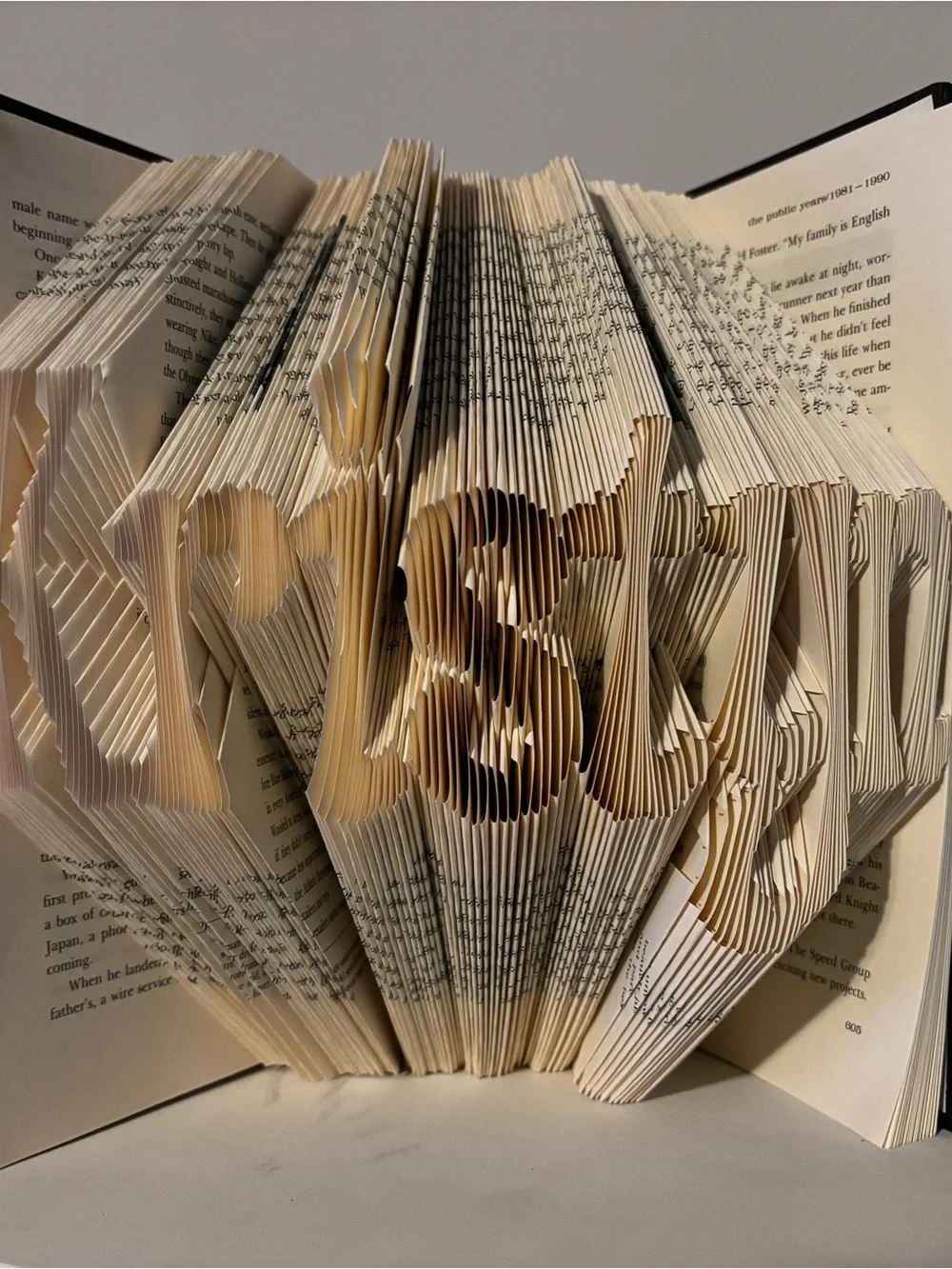 Custom Designed Hand-Folded Book Art - Anniversary - Birthday - Wedding Gifts